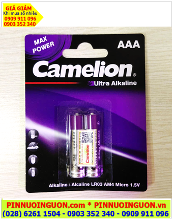 Camelion LR03; Pin AAA 1.5v Camelion LR03 Ultra Alkaline (MẪU MỚI), Vỉ 2viên